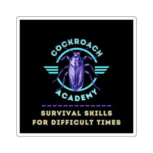 Cockroach Academy Stickers, Nature-Inspired Decor, Unique Gift for Insect Lovers, Quirky Laptop Decals, Survival Skills Design
